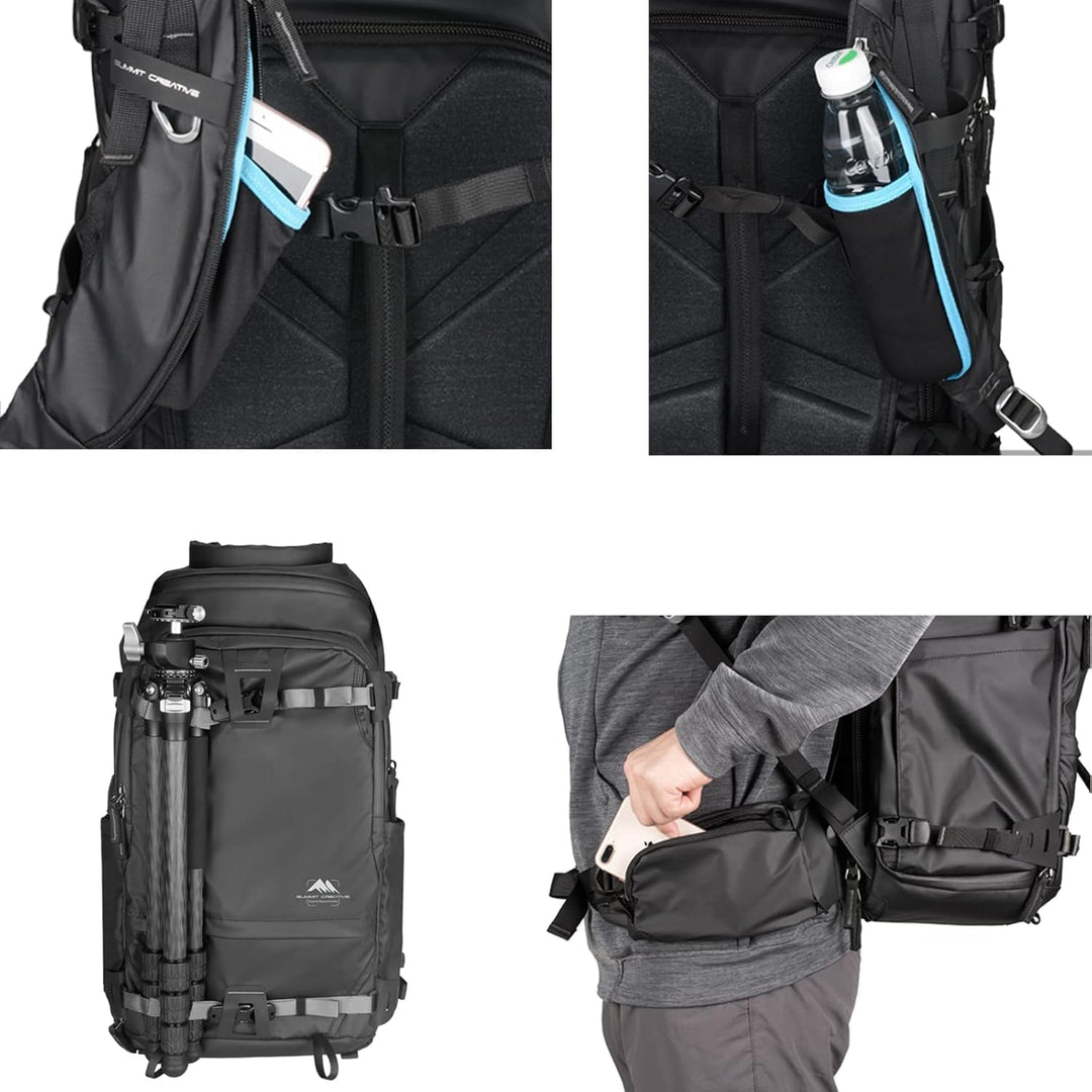 Summit 40L–50L Wasserdichter Rucksack – Kameratasche-Set mit Einsatz für DSLR/SLR/Spiegellose Kamera