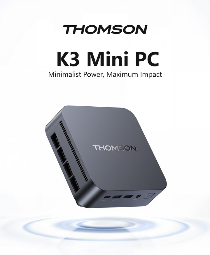 Thomson K3 Mini PC АMD Ryzen 7 7730U(8C/16T, bis zu 4,5 GHz), 16 GB DDR4 512 GB M.2 SSD Mini Desktop