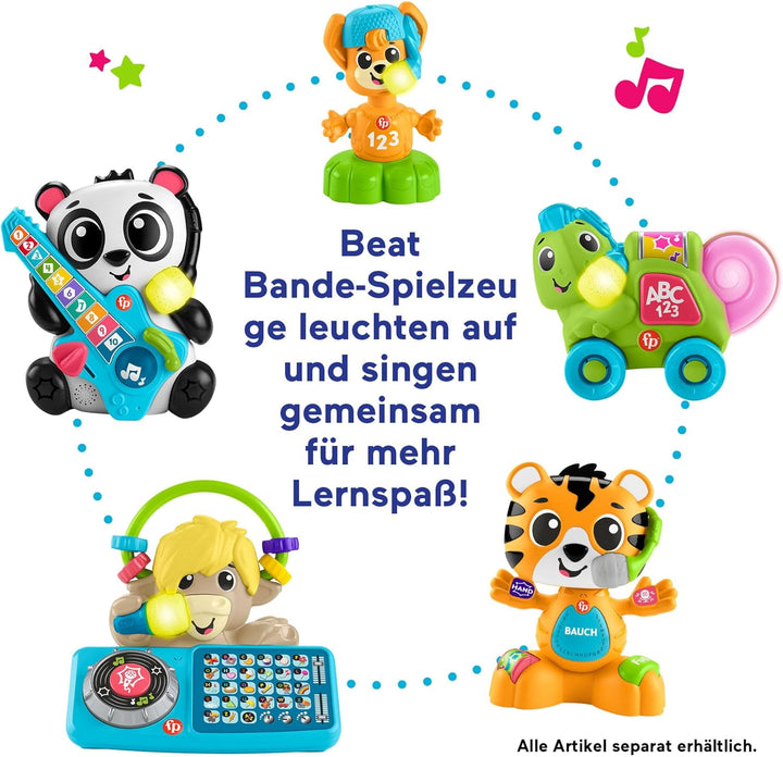 Fisher-Price Lernspielzeug für Babys und Kleinkinder, Beat Bande Lern &amp; Tanz Tiger Justin mit Geräus
