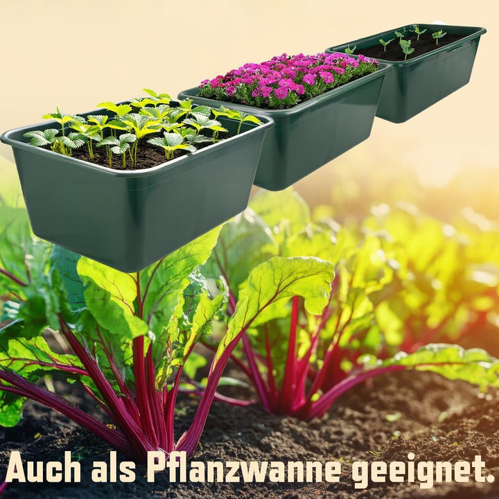 2 x Wildwanne Wanne Gross Lebensmittelecht XXL Gross Eckig 90 Liter Kunststoffwanne Plastikwanne Kun