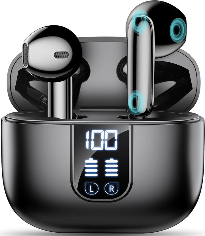 Bluetooth Kopfhörer, 2026 Kopfhörer Kabellos Bluetooth 5.4, In Ear Kopfhörer mit 6 Mic, ENC Noise Ca