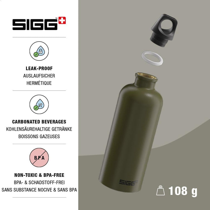 Sigg - Alu Trinkflasche - Traveller - Made in Switzerland - Kohlensäure geeignet - Auslaufsicher - F