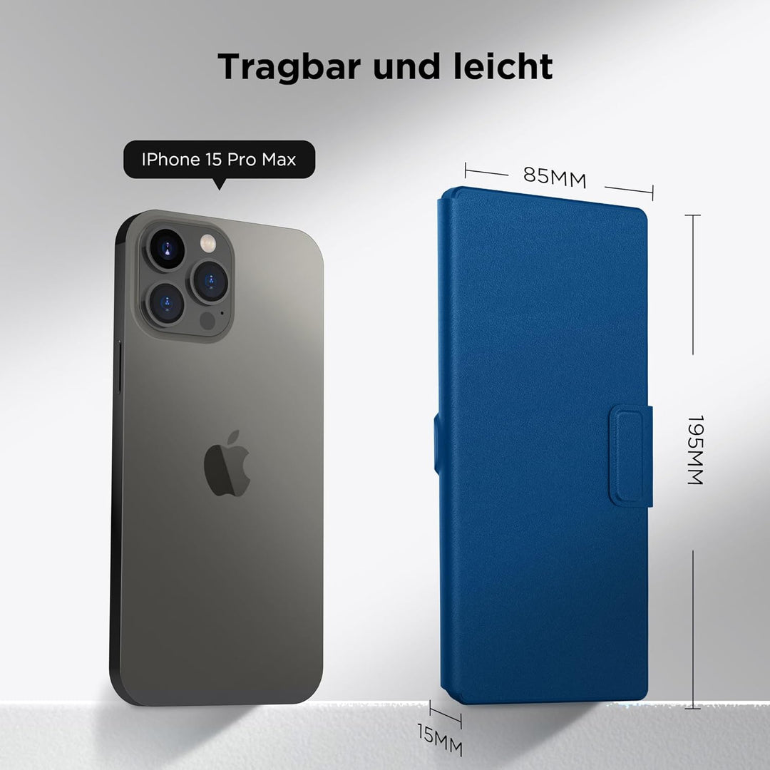 CACOE Bluetooth Tastatur mit Ständer, Mini Tastatur für Handy, Ultraflache Tragbare, Faltbare, Dual-
