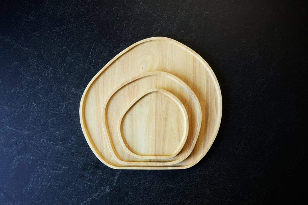 Stanley Rogers Servierbrett Ø 50 cm, hochwertiges Käsebrett, Speisebrett aus Holz, vielseitiges Schn