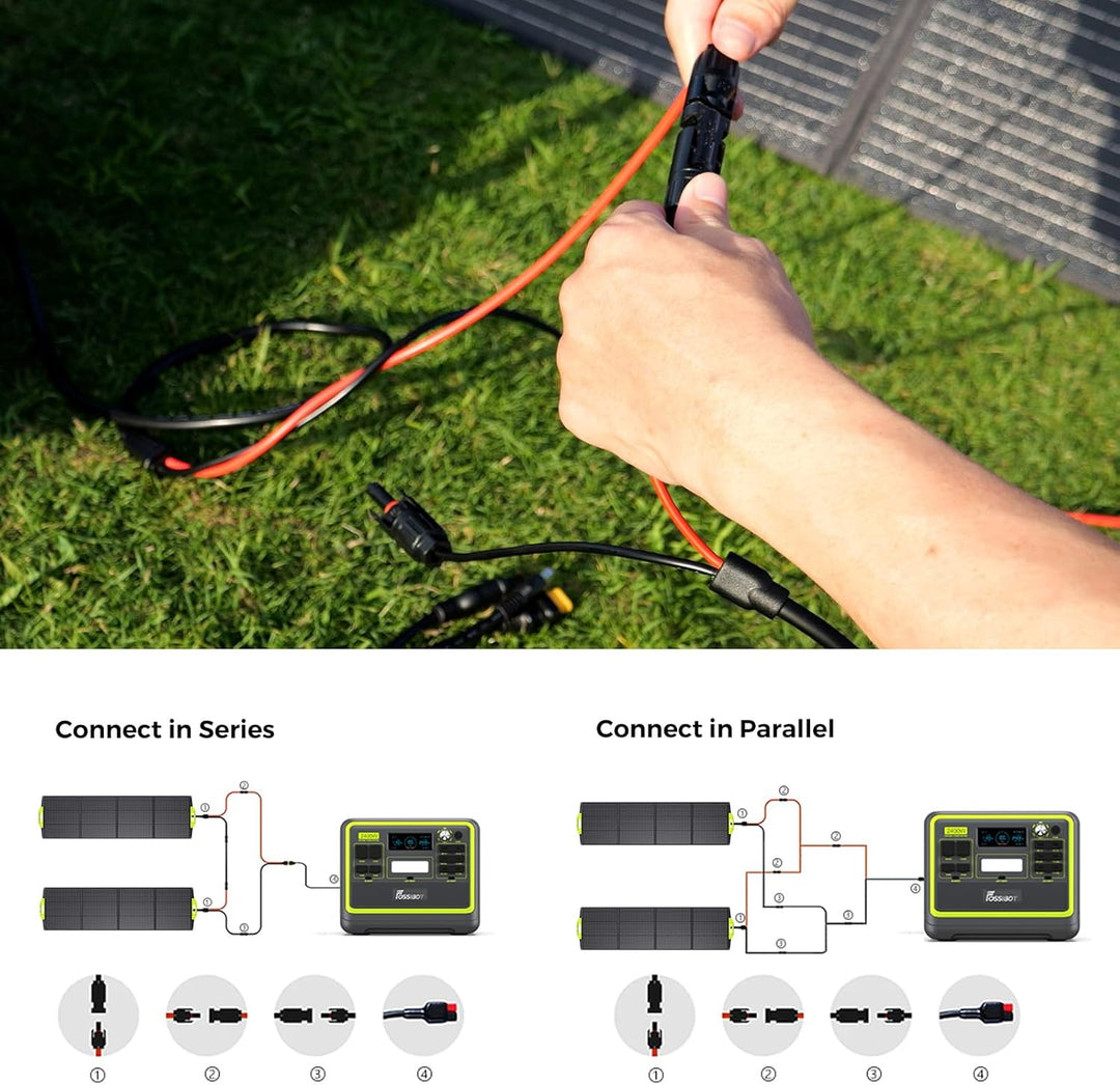FOSIBOT SP200 200W Tragbares Solarpanel, Faltbares Kit, 23.4% Wirkungsgrad Solar Panels, IP67 wasser