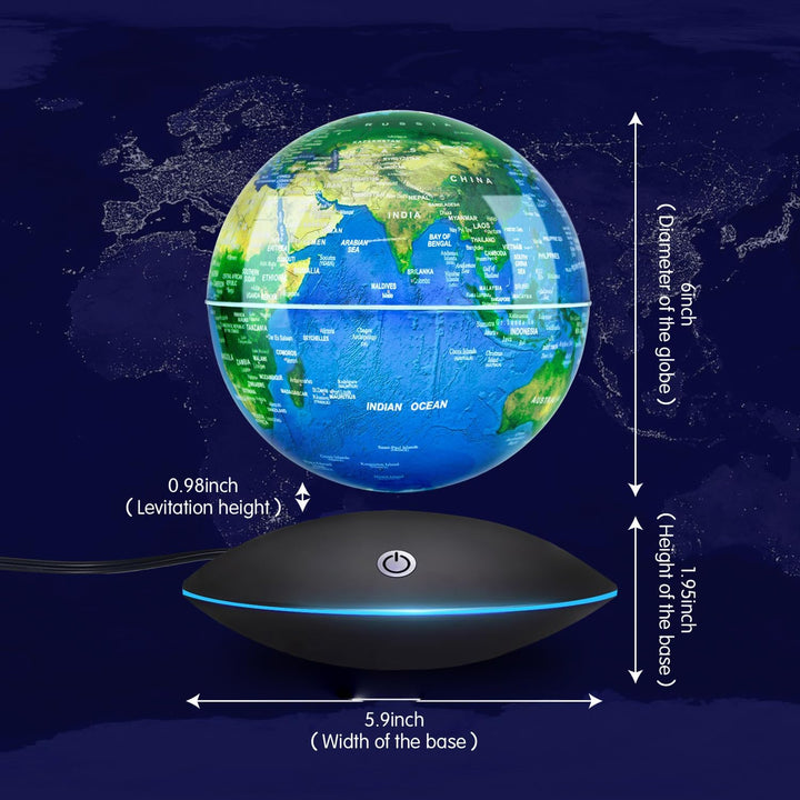 Dracarys Magnetisch Levitation Floating Globe Rotierende Weltkarte Anti-Schwerkraft Globus Für Bildu