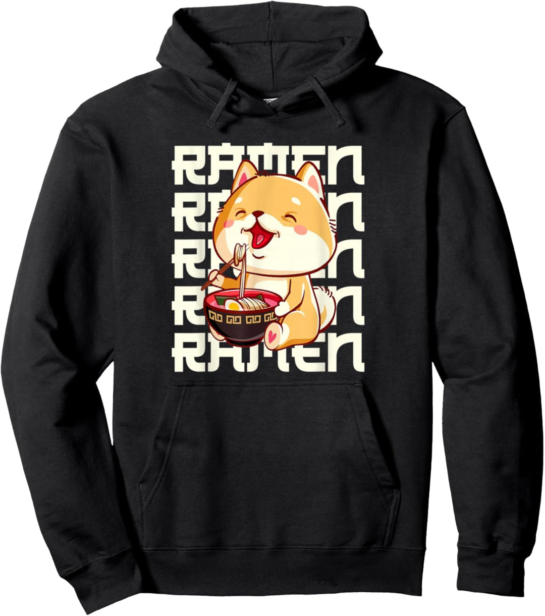 Kawaii Shiba Inu Ramen Pullover Hoodie