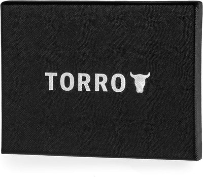 TORRO Kartenhalter- Kreditkartenhalter aus echtem Leder, Slim Wallet, kompatibel mit kontaktlosen Tr