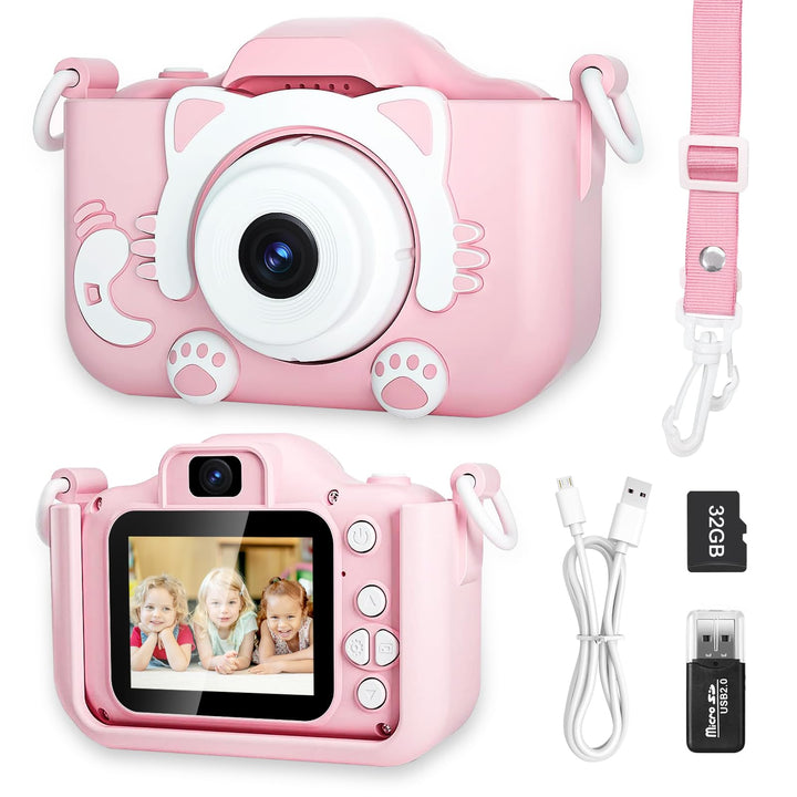 Kinderkamera, Kamera Kinder für 3 4 5 6 7 8 Jahre, HD Kinder Digitalkameras, Kinder-Selfie-Kamera We