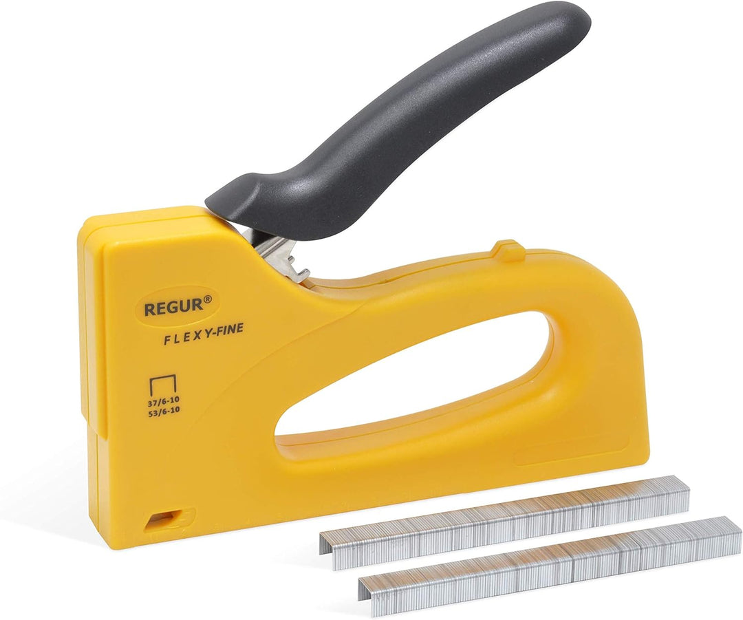 REGUR Flexy-Fine Handtacker- Idealer Tacker zum Basteln, Verzieren und Beziehen von Stoffen, Leinwän