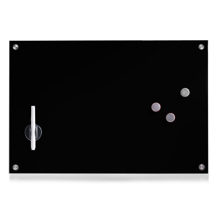 Zeller 11661 Memoboard, Glas, schwarz Schwarz 60 x 40 cm, Schwarz 60 x 40 cm