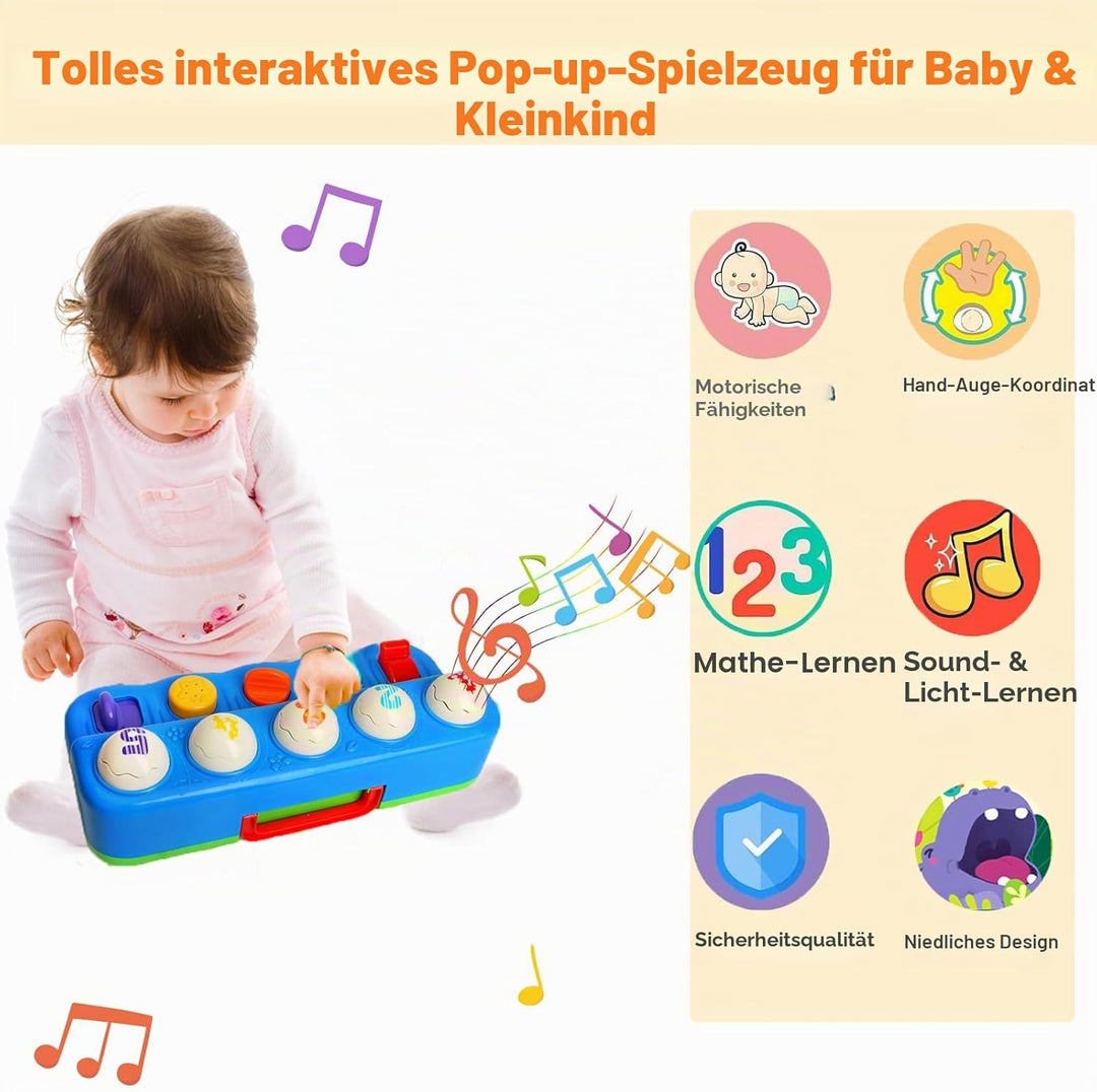Baby Spielzeug ab 1 Jahr, Pop up Baby Montessori Spielzeug 6 7 8 9 10 12 18 Monate Mädchen Junge mit