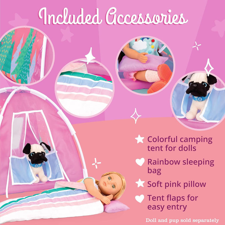 Glitter Girls - GG Camping Set - Campingset - Spielzelt & Regenbogen-Schlafsack - Outdoor-Abenteuer-