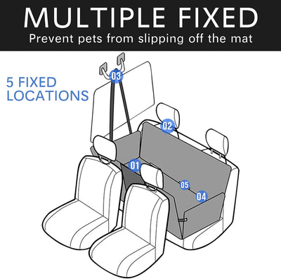 Hunde-Autositzbezug für Rücksitz, wasserdicht, rutschfest, Hundesitzbezüge für Autos mit Netzfenster