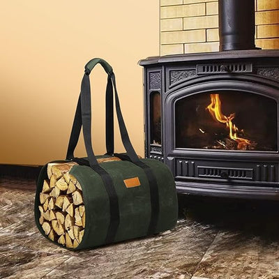 Feuerholz-Trage-Rucksack, CYUREAY wasserabweisende Feuerholz-Tasche, stabile Holzklotz-Tragetasche m