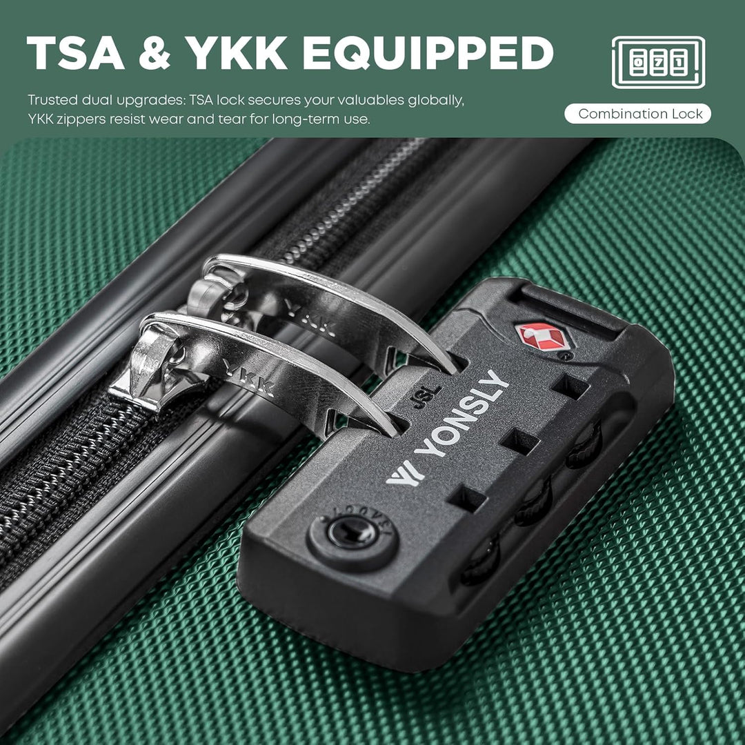 Premium Reisekoffer TSA-Schloss YKK-Reissverschluss Hartschalen-Koffer Trolley Rollkoffer Suitcase H