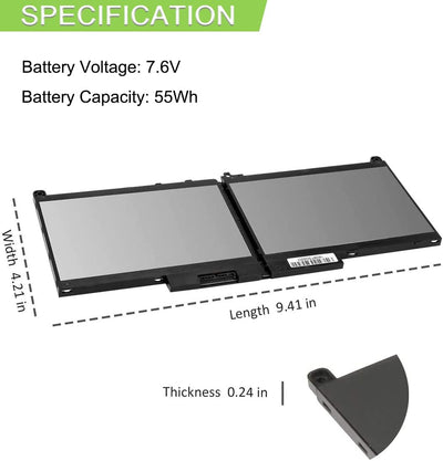 XITAIAN 7.6V 55Wh J60J5 MC34Y 0MC34Y 242WD Ersatz Laptop Akku für Dell Latitude E7270 E7470