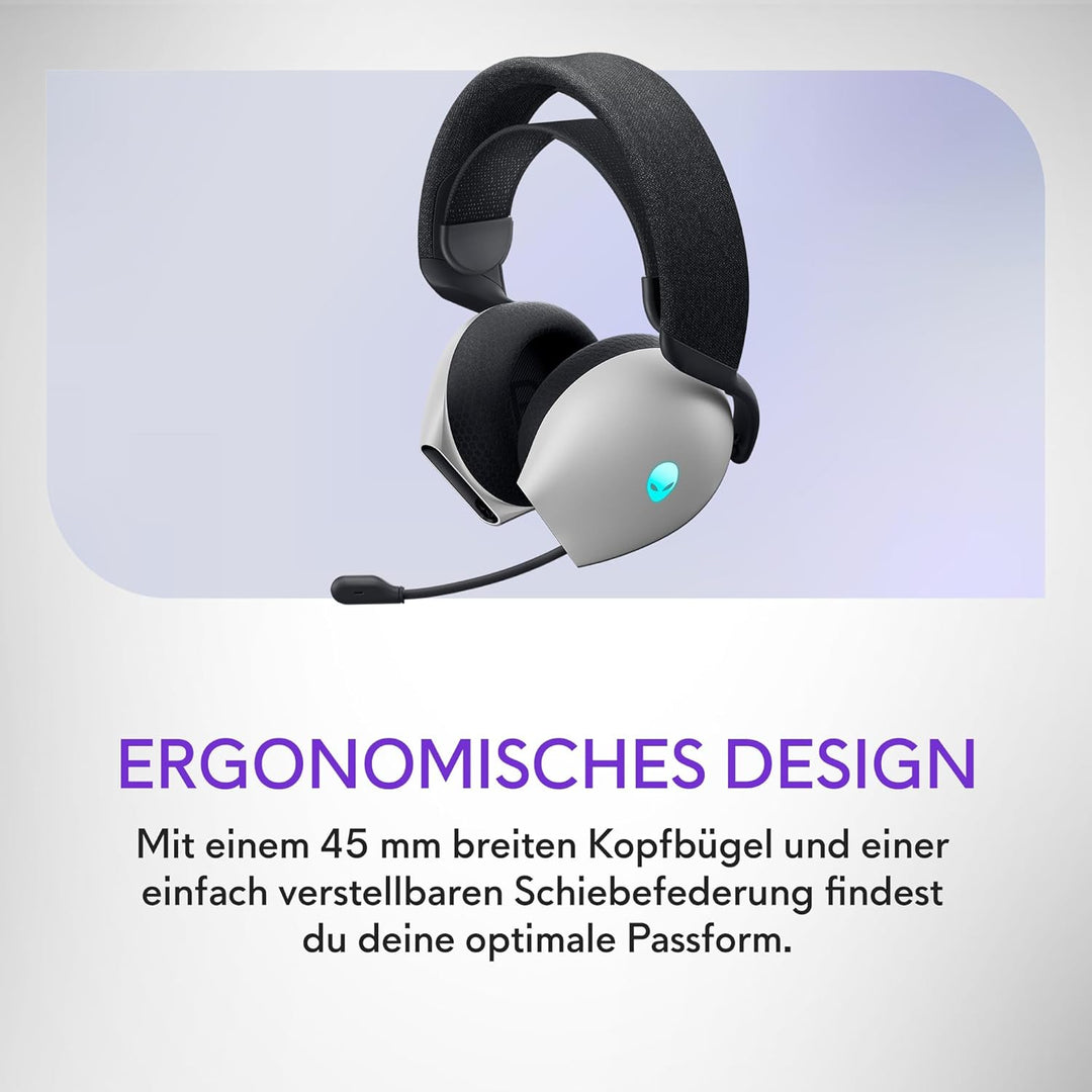 Alienware Tri-Mode Wireless Gaming Headset AW725H – Dolby Atmos, KI-Geräuschunterdrückung, AlienFX-R