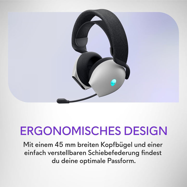 Alienware Tri-Mode Wireless Gaming Headset AW725H – Dolby Atmos, KI-Geräuschunterdrückung, AlienFX-R