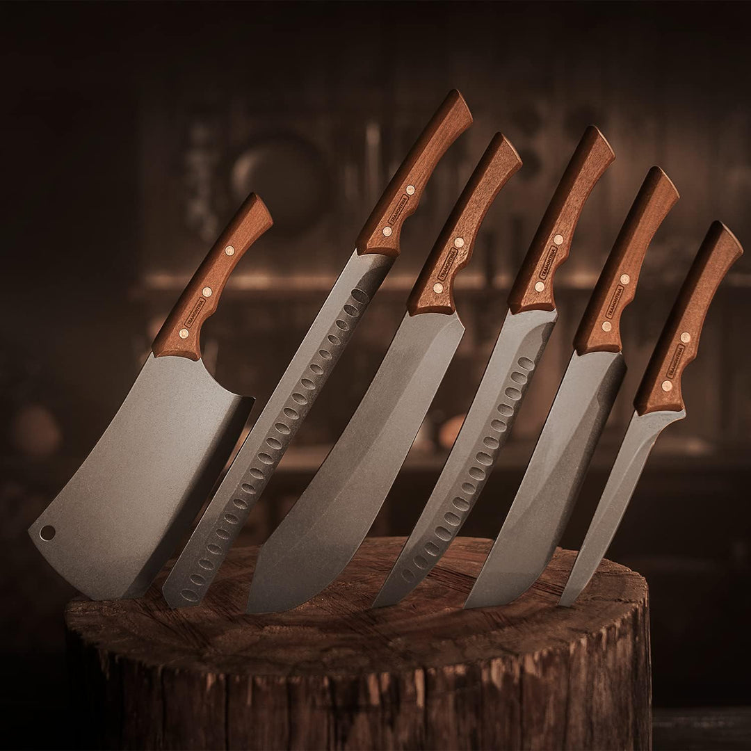 Tramontina CHURRASCO BLACK Ausbeinmesser, Klinge 15 cm, rostfreier Edelstahl, ergonomischer Holzgrif