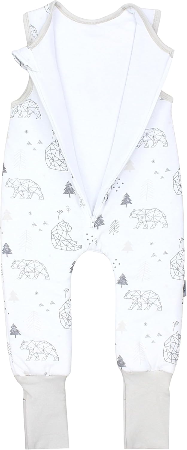 TupTam Baby Ganzjahresschlafsack mit Füssen - 2,5 TOG - OEKO-TEX - Unisex 68-74 Eisbär Zeichnung ums
