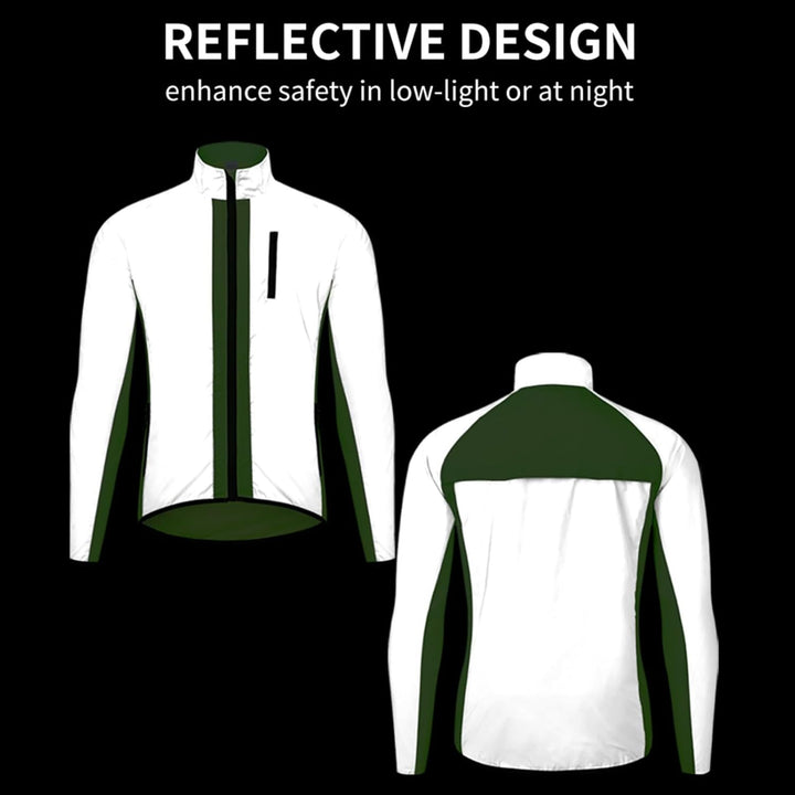 WOSAWE 360 Reflektierende Herren-Sportjacke, Winddicht Wasserabweisend Fahrradjacke Leicht Laufweste