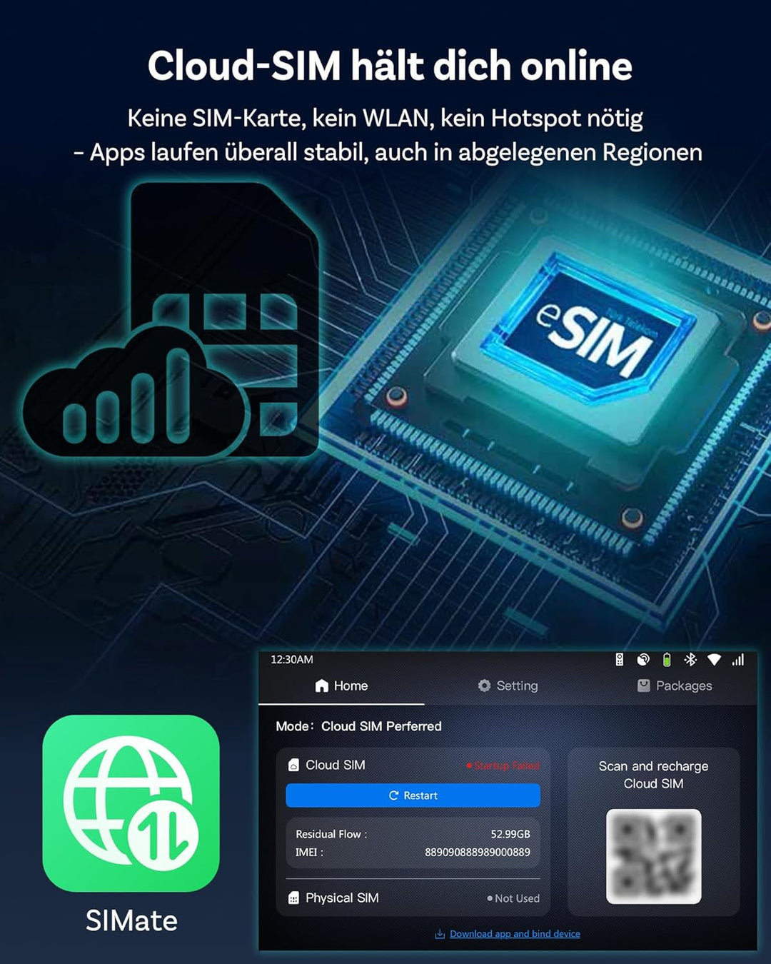 Ottocast P3 Pro, Wireless CarPlay & Android Auto Adapter mit Android 13, Snapdragon SM6225, 8GB RAM+