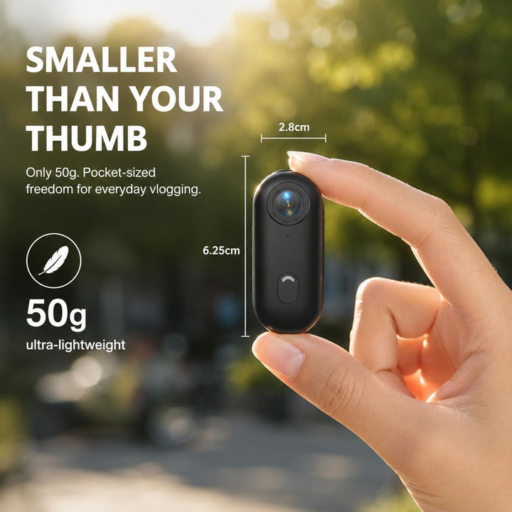 Winnes Mini Action Cam 1080P WiFi Mini Daumenkamera 120° Weitwinkel Objektiv,Thumb Sports Camera IP6