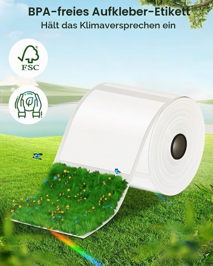 Phomemo M110 Thermoetikettenpapier-Multifunktionales selbstklebendes Etikett Adressetikett，1.97“x3.1