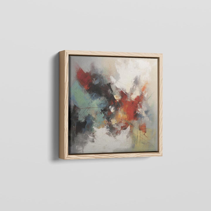 Artnova Schwebe-Leinwand 30 x 30 cm (Holzfarbe) - Holzrahmen montiert mit Aufhängeset - Stabiler Rah