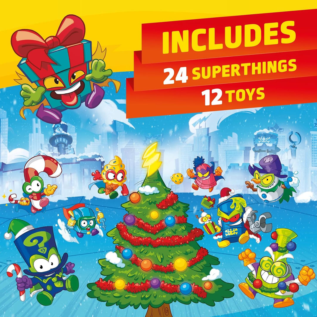Superthings Adventskalender mit 24 besonderen Geschenken und Überraschungen. Enthält Minifiguren von