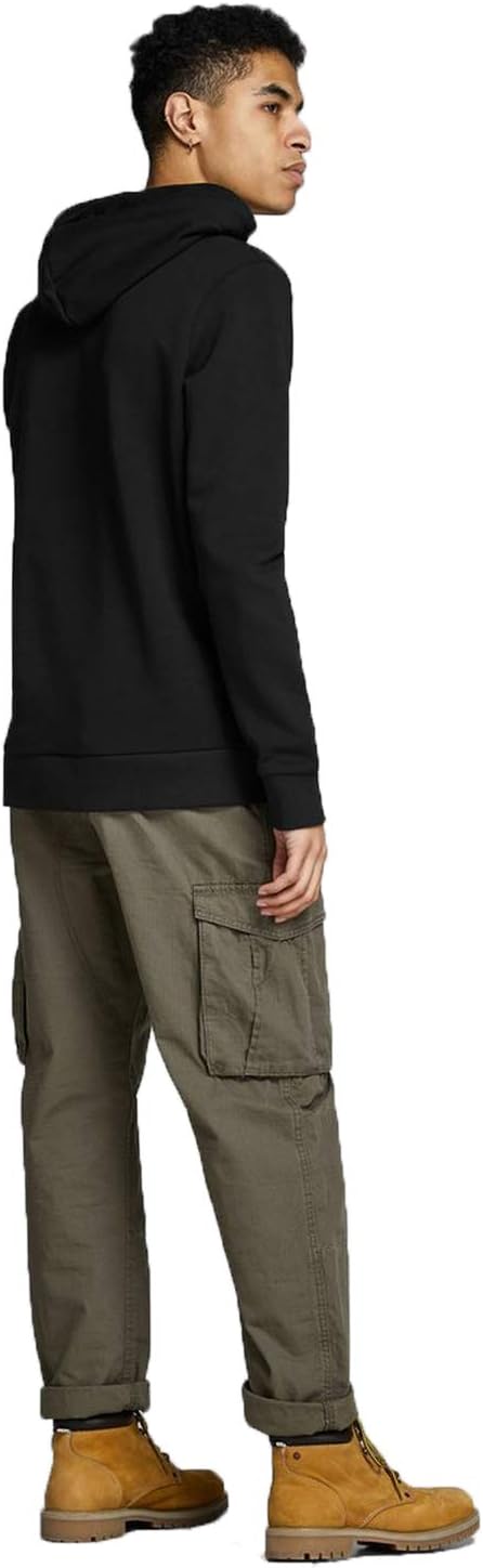 JACK & JONES Male Kapuzenpullover Logo Kapuzenpullover XXL - Black, XXL - Black