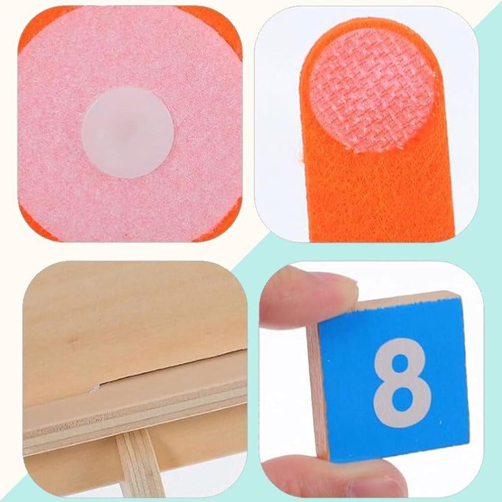 Holz Mathe Spielzeug,Zählen Lernen für Kinder Fingerzähl-Mathespielzeug Montessori Mathe Spielzeug P