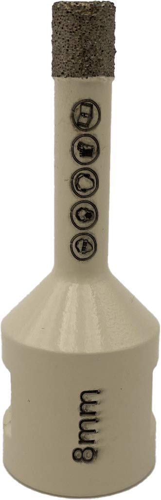 Dr. Diamond Premium Fliesenbohrer Fliese Feinsteinzeug 8 mm x M14 für Winkelschleifer (8 mm), 8 mm