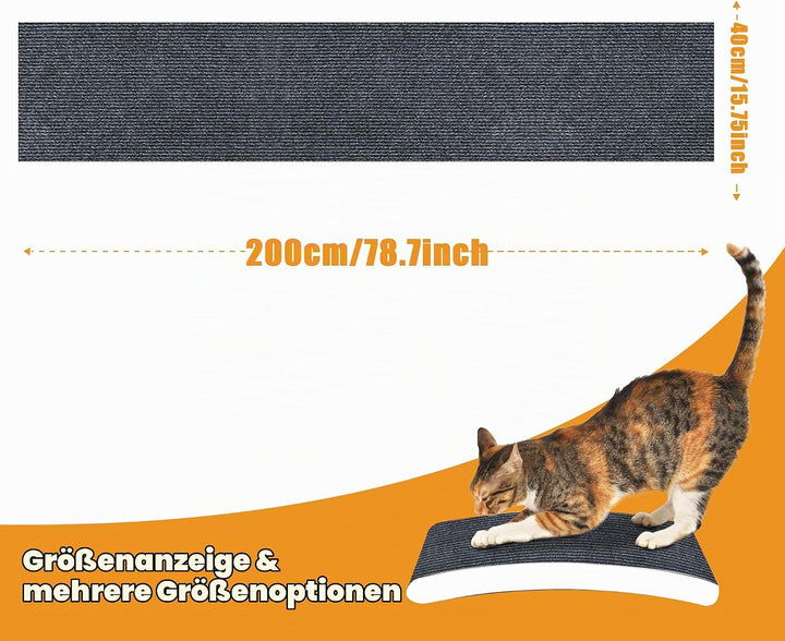 200x40cm Selbstklebend Kratzteppich Katze Wand,Kratzmatte Katze – Kratzschutz für Sofa, Wand &amp; Möbel