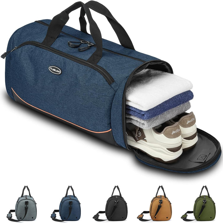TUGUAN Sporttasche für Herren Damen, 30L Kleine Reisetasche mit Schuhfach und Nassfach, Wasserdicht