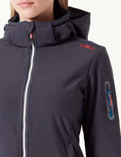 CMP Damen Windproof And Waterproof Softshell Jacket Wp 7.000 Jacke 36 Anthrazit-Deep Lake, 36 Anthra