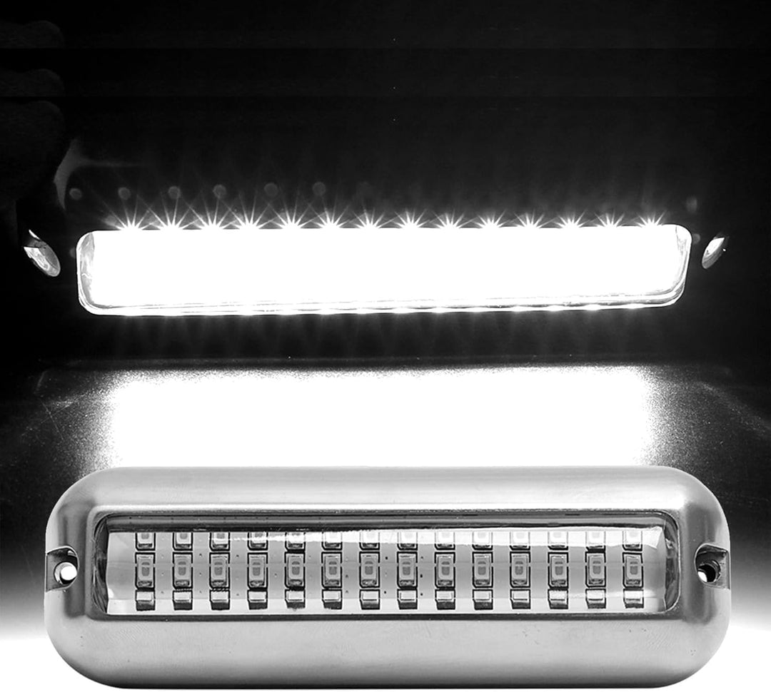Greluma 2 Stk 42 LEDs DC 10-30 V Marine Pontons Unterwasser Boots Heckleuchte, wasserdichte IP68 Ede