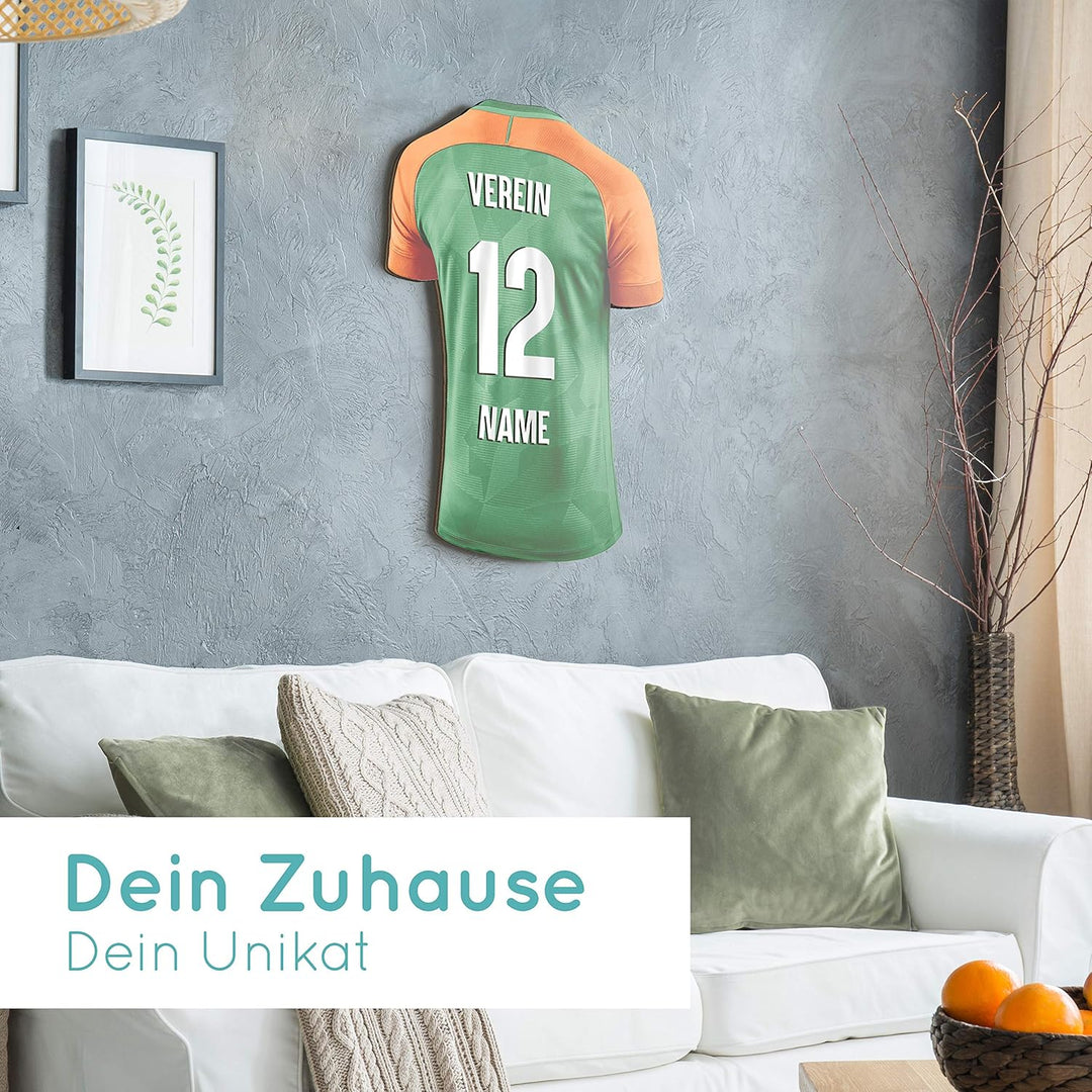 Elbeffekt Trikotlampe für Magdeburg Fans aus Holz - personalisierbares Geschenk - schenke Dein indiv