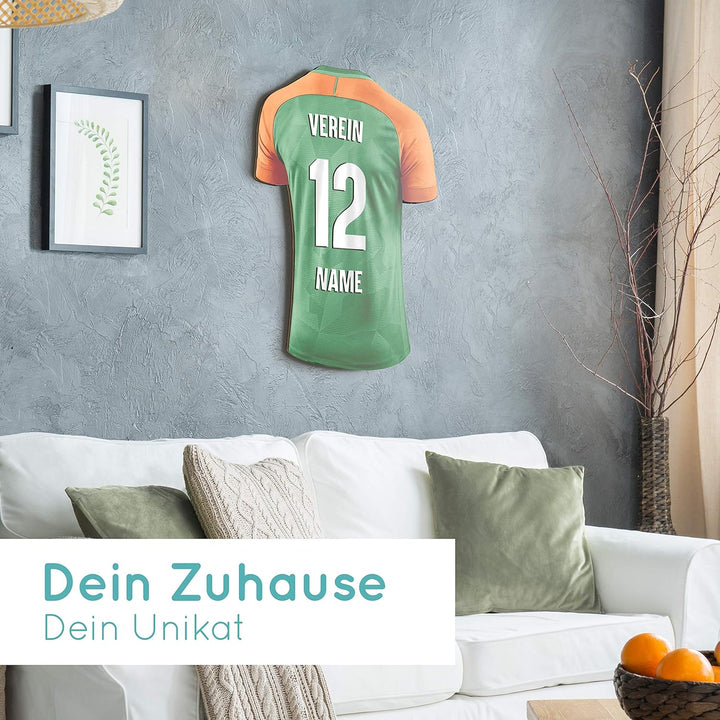 Elbeffekt Trikotlampe für Magdeburg Fans aus Holz - personalisierbares Geschenk - schenke Dein indiv