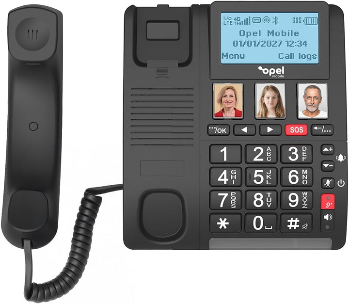 Home Phone 2 Festnetztelefon 4G mit Bluetooth und SOS-Notfall-Taste