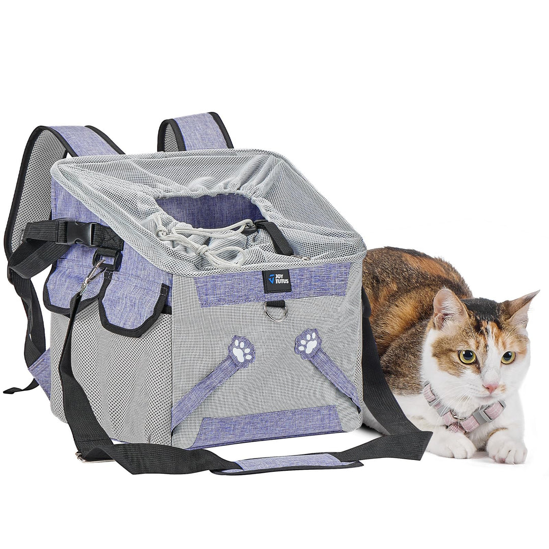 JOYTUTUS 3-in-1 Haustiertransportkorb, Hunde Katzen Autositz, Haustier-Rucksack mit it zusätzlichen