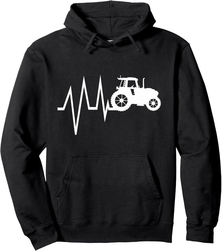 Traktor Landwirt Bauer Lohner Herzschlag Trecker Geschenk Pullover Hoodie