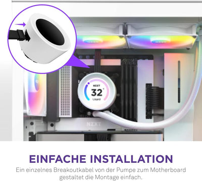 NZXT Kraken Elite 280 RGB - RL-KR28E-W1-280mm AIO CPU Wasserkühlung - 2,36" LCD Display 640x640-2x14