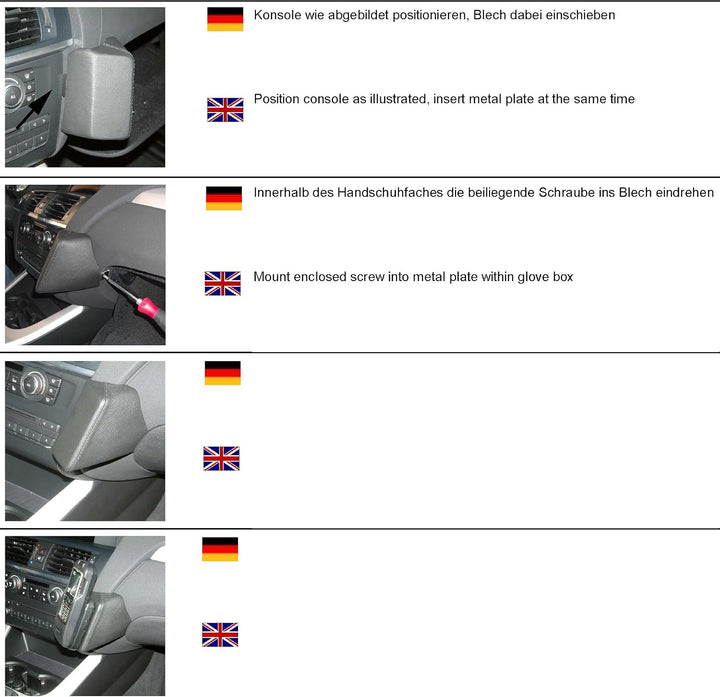 KUDA 092555 Halterung Kunstleder schwarz für BMW X3 (F25) ab 11/2010 / X4 2014 bis 2017, 092555