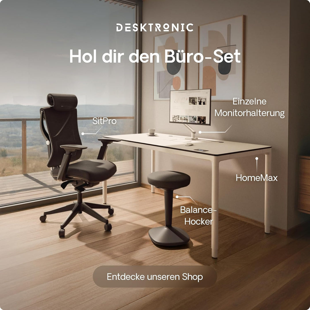 Desktronic Ergonomischer Stehhocker höhenverstellbar (57–82 cm) – Wackelhocker 37 cm Durchmesser, 36