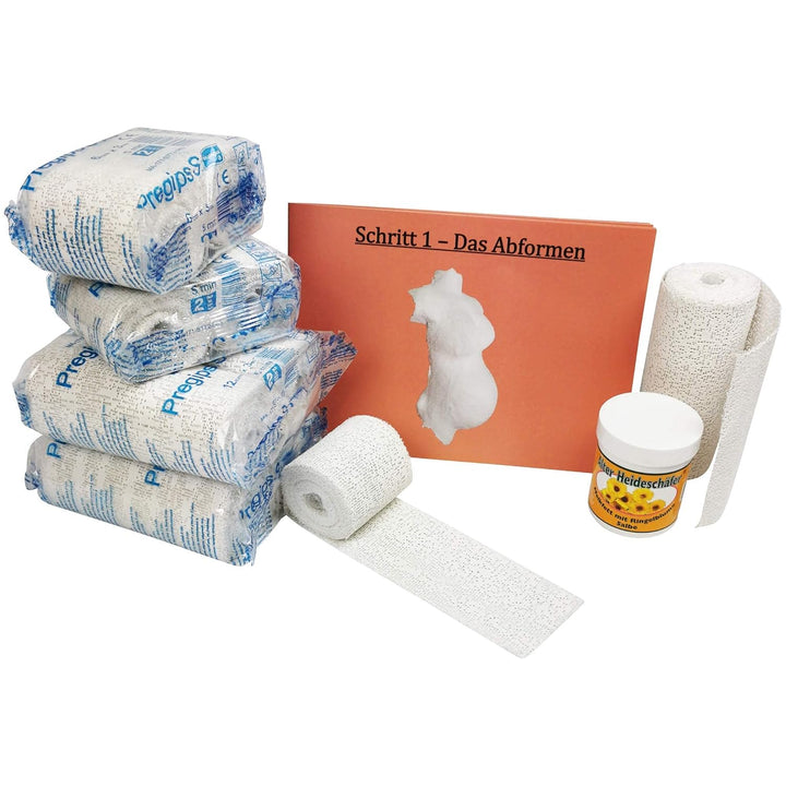 XXL Babybauch Gipsabdruck Set | 24m Gipsbinden inkl. Profimaterial zur Glättung & Veredelung | Gipsa