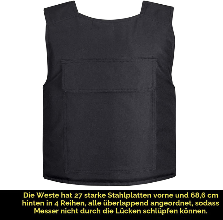 Stab Proof Weste Wolfram Hochstahl Stichschutzweste mit Metallgewebe，Polizei,Security,Wachschutz Ci