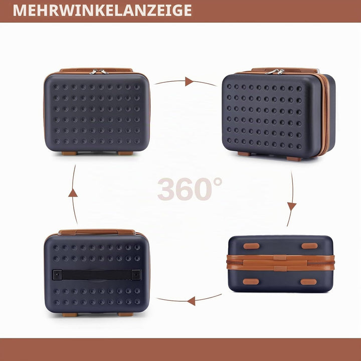 KONO Kosmetikkoffer Schminkkoffer Leicht Handgepäck Tragbar Beautycase Damen ABS+PC Make Up Koffer m