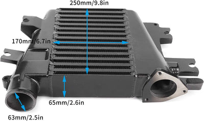 aqxreight - Turbo-Ladeluftkühler, Auto-Aluminiumlegierung Turbo-Ladeluftkühler Refit Fit für Nissan